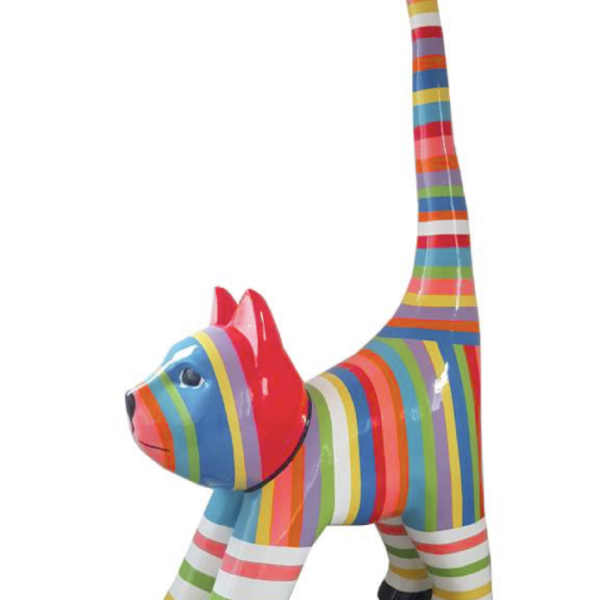 XXXL Katze Kunstbemalung, Pop Art - Designer Hochglanz