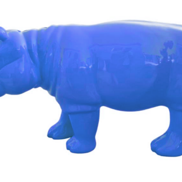 Lebensgroße Nilpferd -  Designer Hochglanz - Pop Art