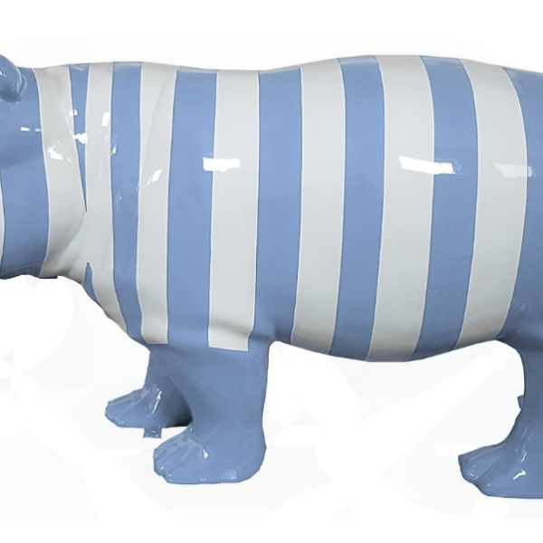 Lebensgroße Nilpferd -  Designer Hochglanz - Pop Art