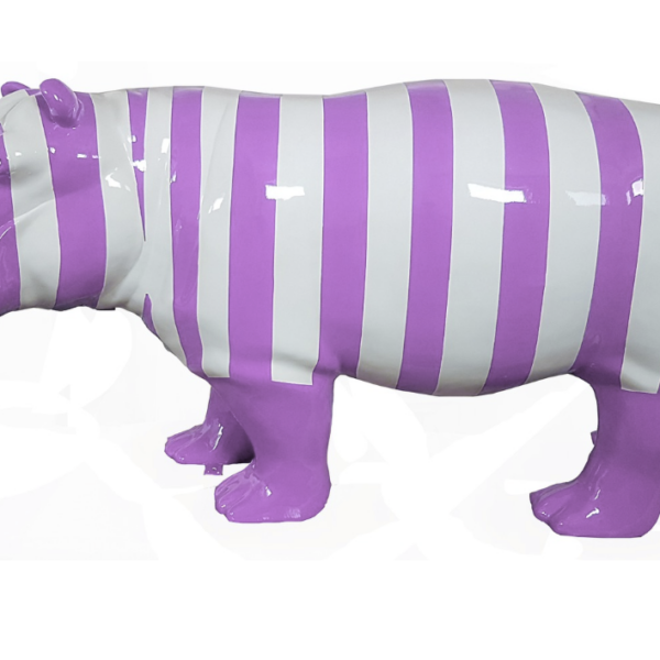 Lebensgroße Nilpferd -  Designer Hochglanz - Pop Art