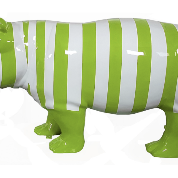 Lebensgroße Nilpferd -  Designer Hochglanz - Pop Art