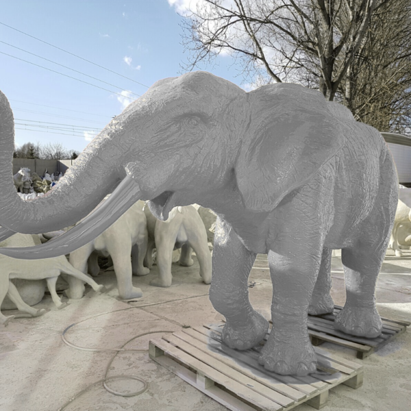 XXXL  Lebensgroße Elefant -  Designer Hochglanz - Pop Art - 410 cm