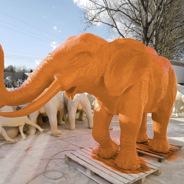 XXXL  Lebensgroße Elefant -  Designer Hochglanz - Pop Art - 410 cm