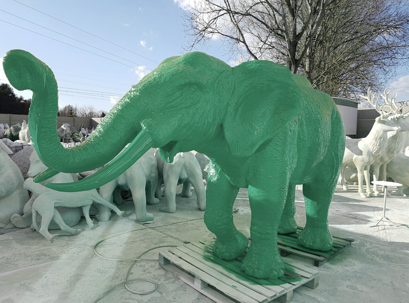 XXXL Lebensgroße Elefant - Designer Hochglanz - Pop Art - 410 cm