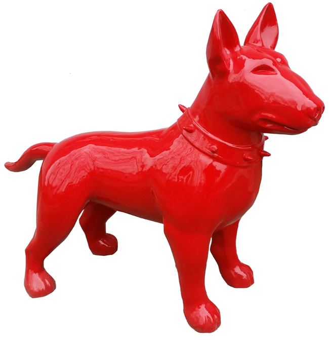 XL Bull Terier - Pop Art - Designer Hochglanz - 116 cm - obrazek 2