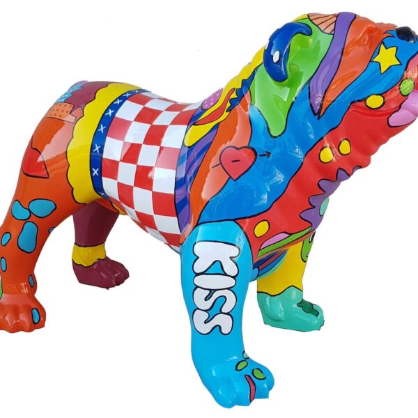 XXXL Englische Bulldogge - Pop Art - Designer Hochglanz