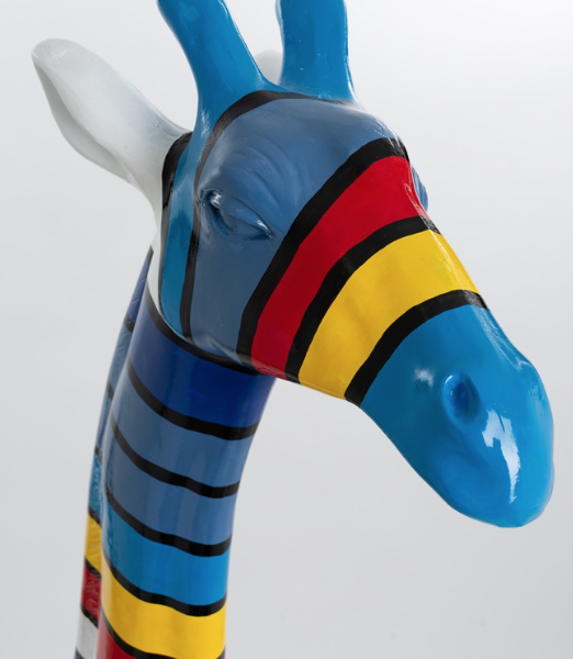 Pop Art  -  Lebensgroße 205 cm Giraffe  -  Designer Hochglanz