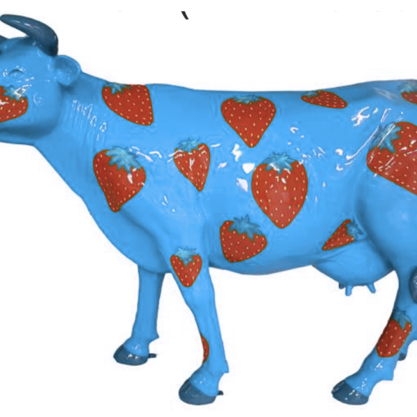 Abstrakte Lebensgroße Kuh, Designer Deko Hochglanz Lack - 210 cm