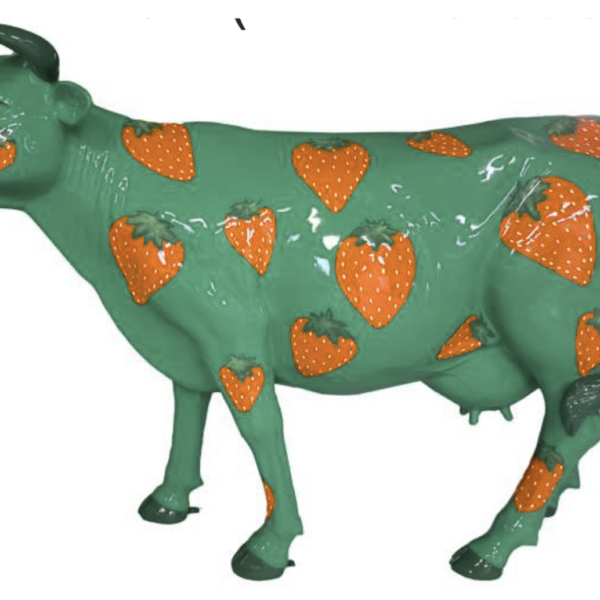 Abstrakte Lebensgroße Kuh, Designer Deko Hochglanz Lack - 210 cm