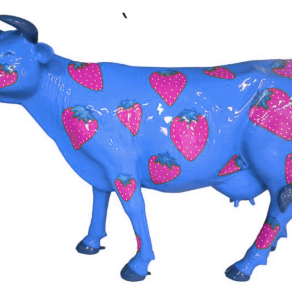 Abstrakte Lebensgroße Kuh, Designer Deko Hochglanz Lack - 210 cm