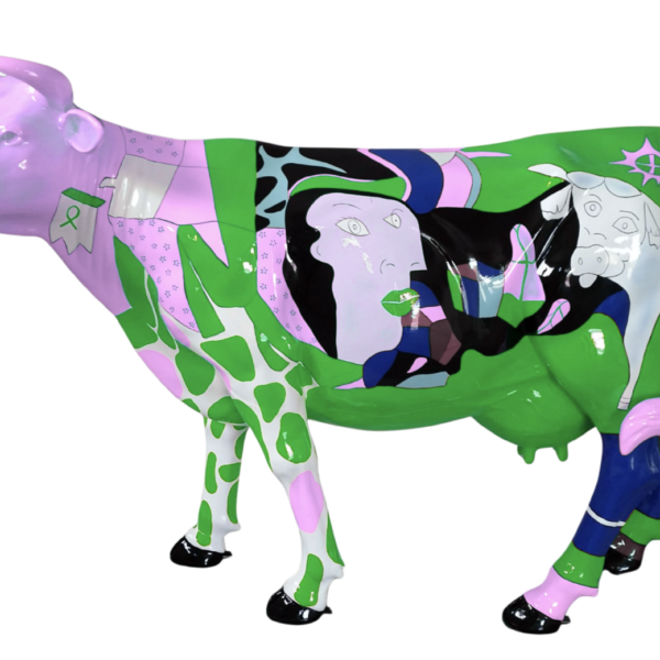 Picasso Lebensgroße Kuh - Designer Deko Hochglanz Lack - 210 cm