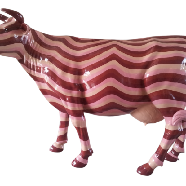 Abstrakte Lebensgroße Kuh - Designer Deko Hochglanz Lack - 210 cm