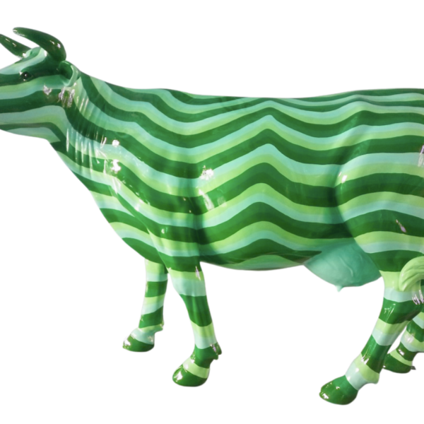 Abstrakte Lebensgroße Kuh - Designer Deko Hochglanz Lack - 210 cm