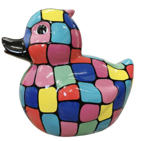 Abstrakte Ente - XXL  -  Designer Deko Hochglanz Lack - 60 cm