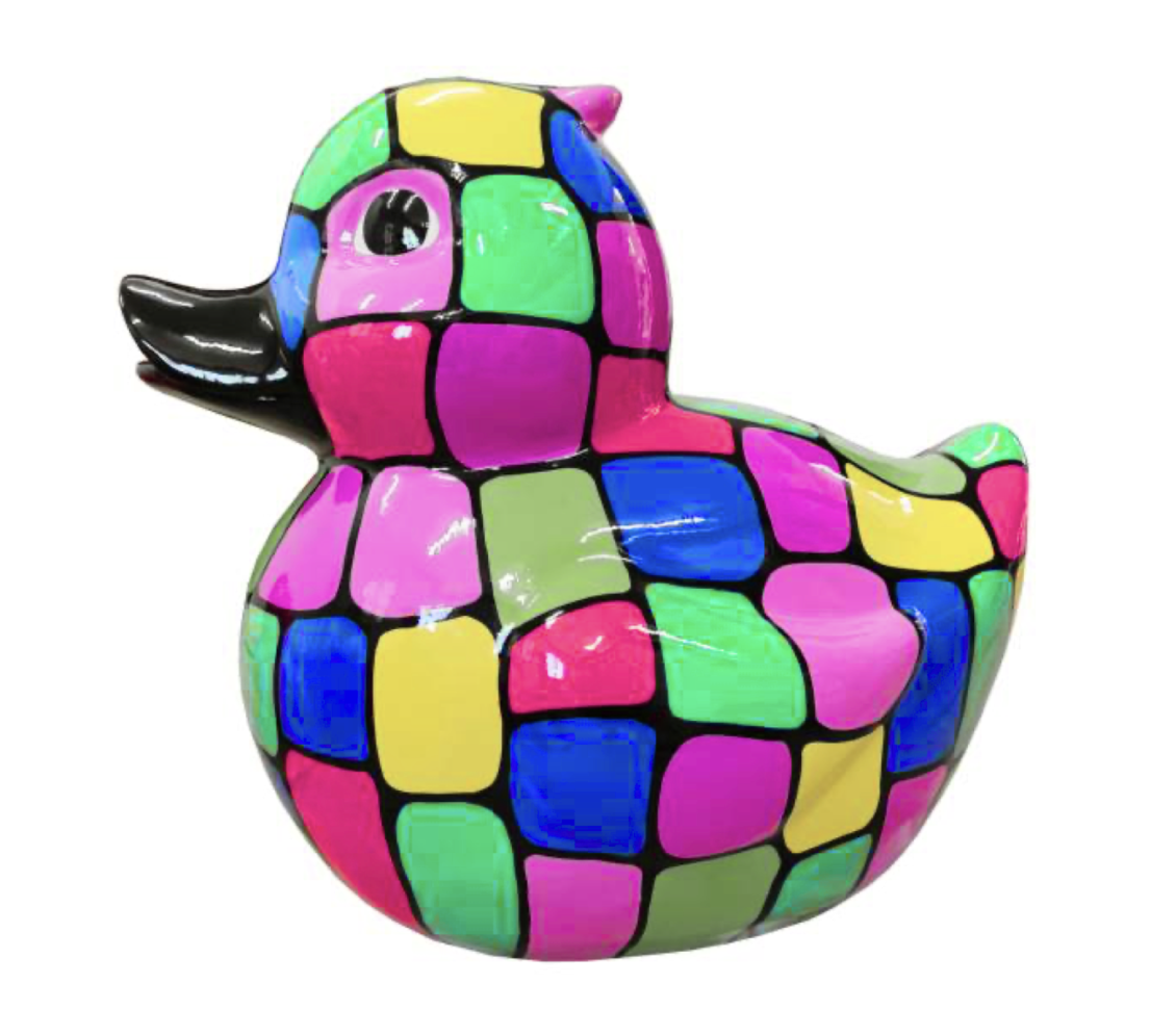 Abstrakte Ente - XXL - Designer Deko Hochglanz Lack - 60 cm