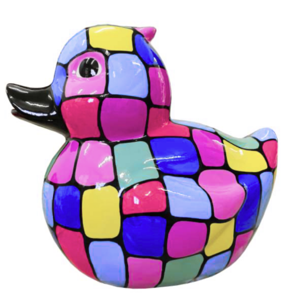 Abstrakte Ente - XXL  -  Designer Deko Hochglanz Lack - 60 cm