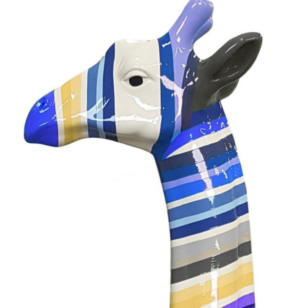 Pop Art  -  Lebensgroße 205 cm Giraffe  -  Designer Hochglanz