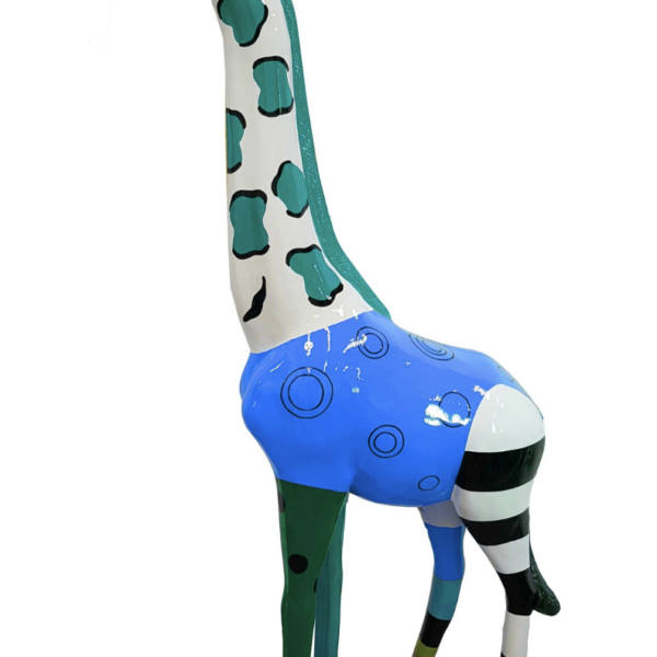 Pop Art  -  Lebensgroße 205 cm Giraffe  -  Designer Hochglanz