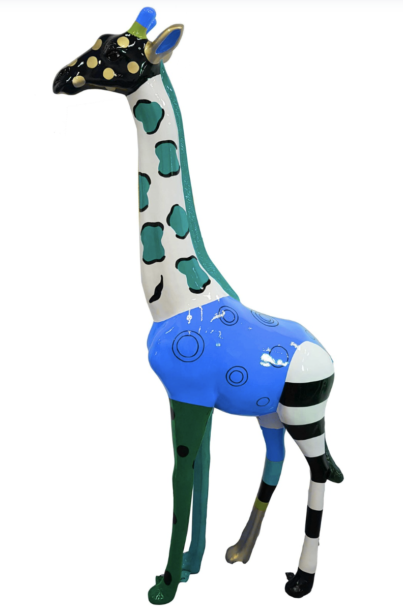 Pop Art - Lebensgroße 205 cm Giraffe - Designer Hochglanz