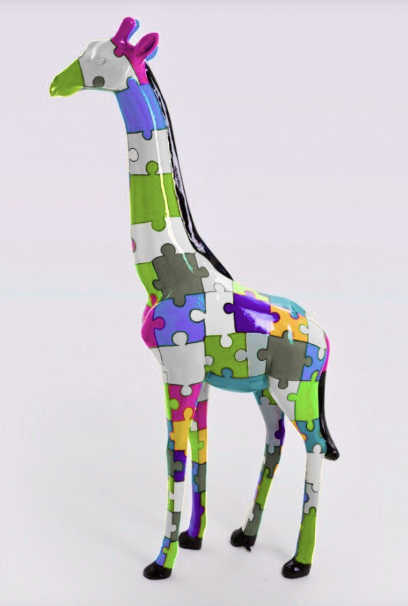 Pop Art - Lebensgroße 205 cm Giraffe - Designer Hochglanz