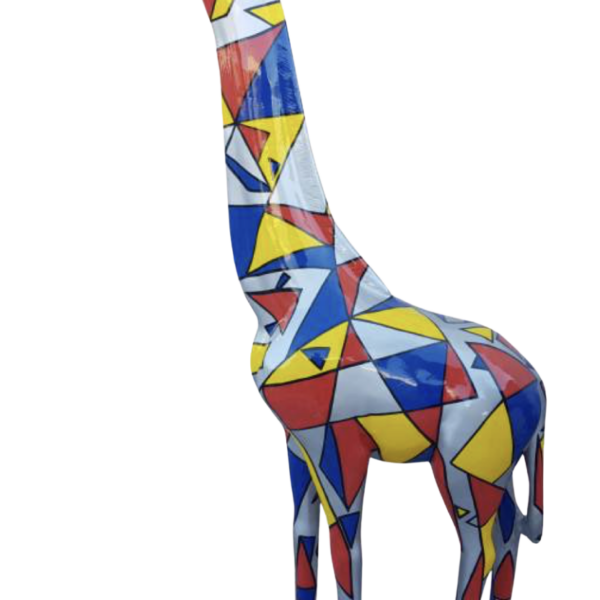 Pop Art  -  Lebensgroße 205 cm Giraffe  -  Designer Hochglanz