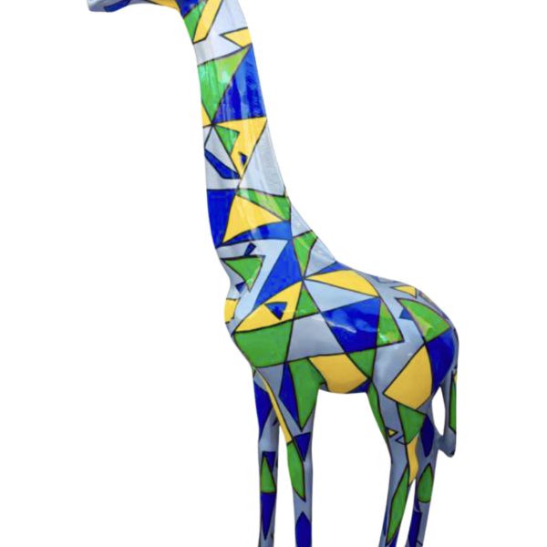 Pop Art  -  Lebensgroße 205 cm Giraffe  -  Designer Hochglanz