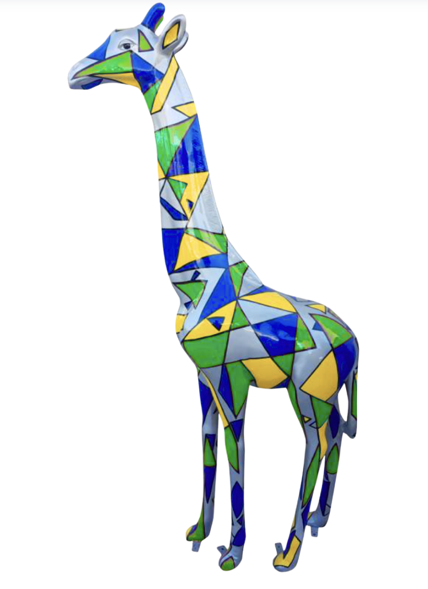 Pop Art - Lebensgroße 205 cm Giraffe - Designer Hochglanz