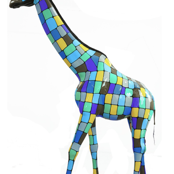 Pop Art -  Lebensgroße 320 cm Giraffe -  Designer Hochglanz