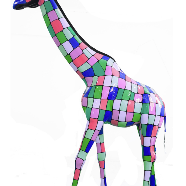 Pop Art -  Lebensgroße 320 cm Giraffe -  Designer Hochglanz