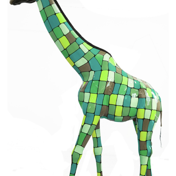 Pop Art -  Lebensgroße 320 cm Giraffe -  Designer Hochglanz