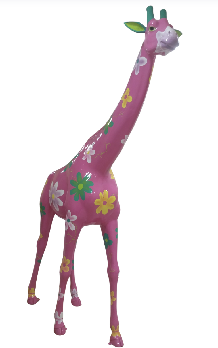 Pop Art - Lebensgroße 320 cm Giraffe - Designer Hochglanz - obrazek 2