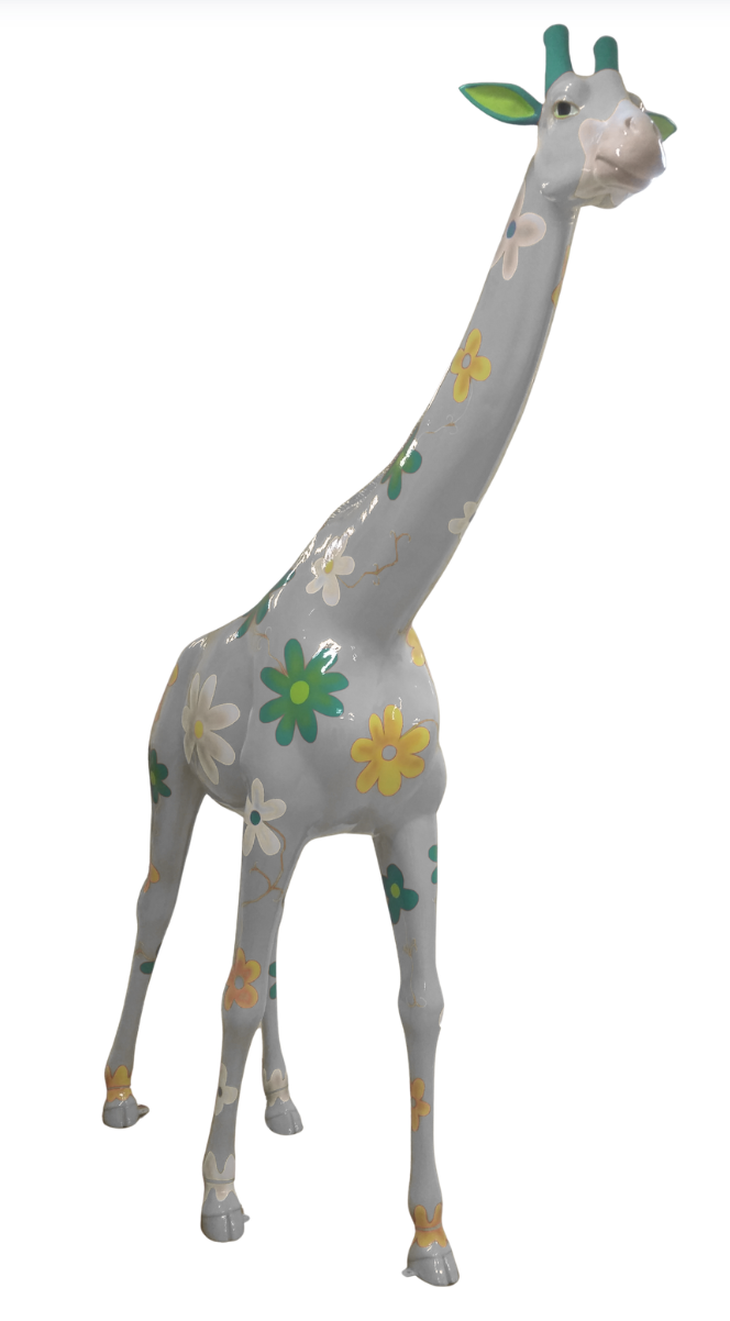 Pop Art - Lebensgroße 320 cm Giraffe - Designer Hochglanz - obrazek 2