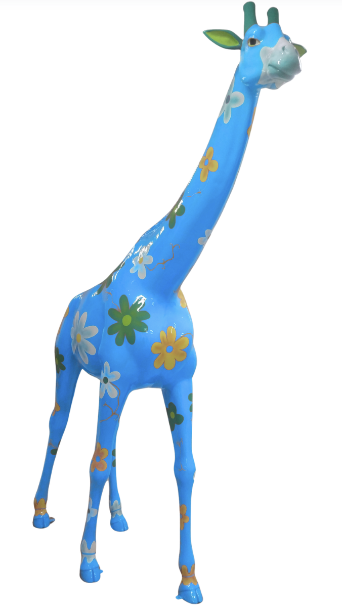 Pop Art - Lebensgroße 320 cm Giraffe - Designer Hochglanz - obrazek 2