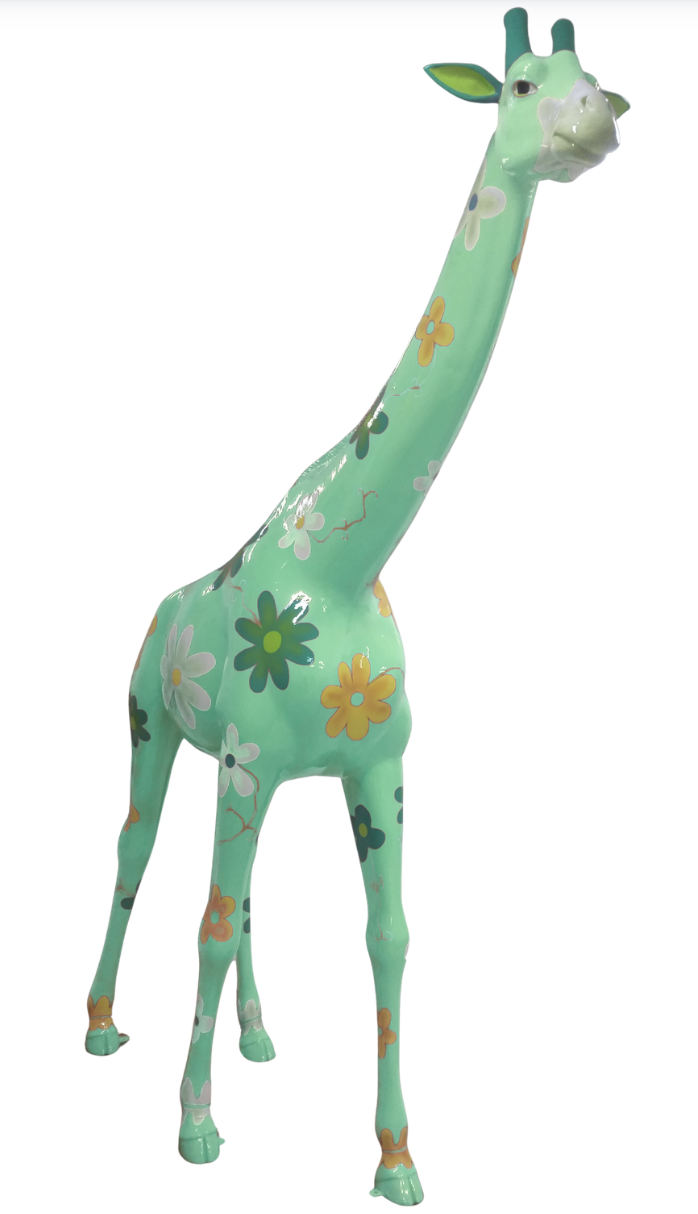 Pop Art - Lebensgroße 320 cm Giraffe - Designer Hochglanz - obrazek 2