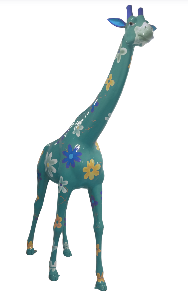 Pop Art - Lebensgroße 320 cm Giraffe - Designer Hochglanz - obrazek 2