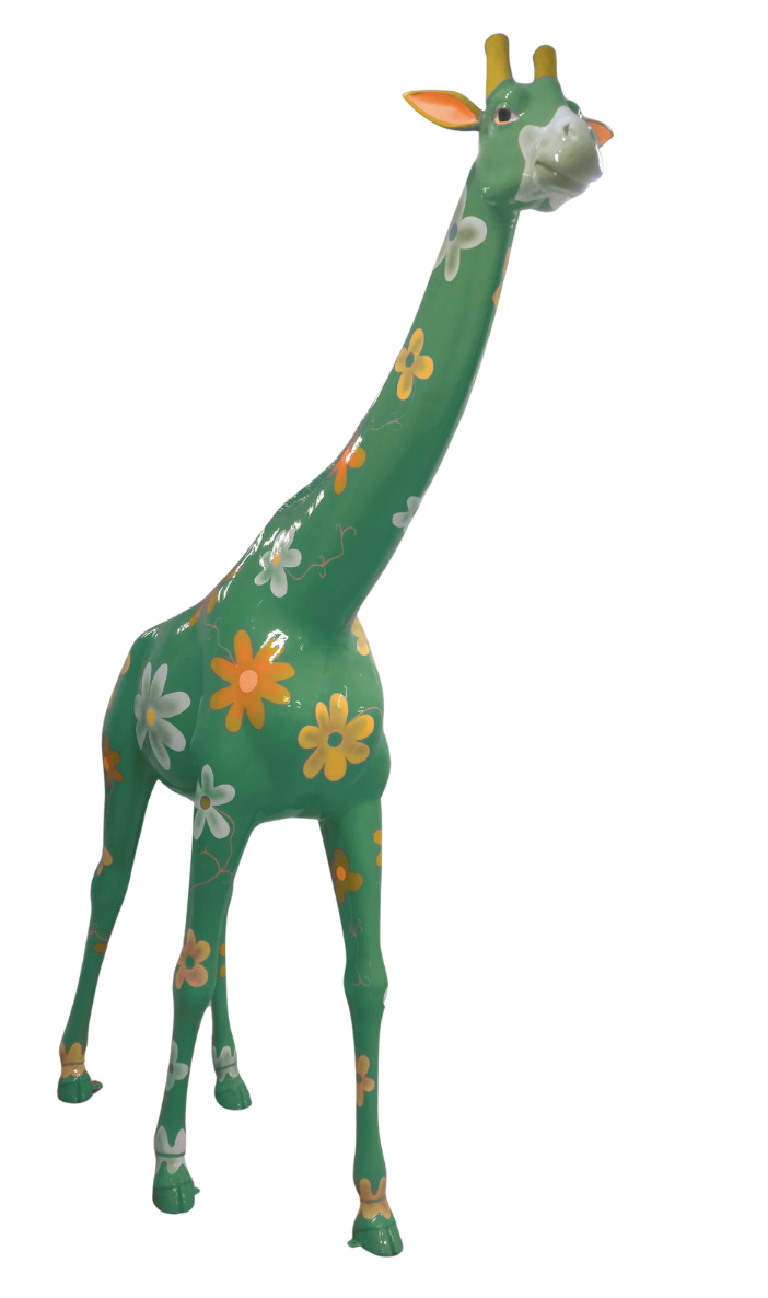 Pop Art - Lebensgroße 320 cm Giraffe - Designer Hochglanz - obrazek 2