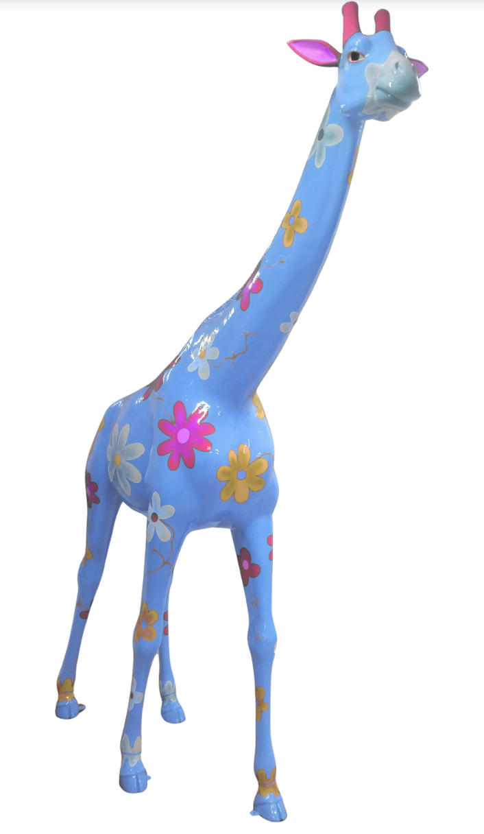 Pop Art - Lebensgroße 320 cm Giraffe - Designer Hochglanz - obrazek 2