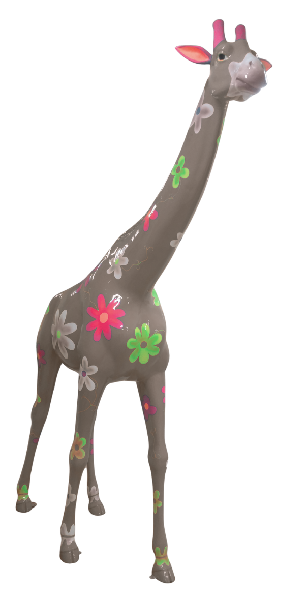Pop Art - Lebensgroße 320 cm Giraffe - Designer Hochglanz - obrazek 2