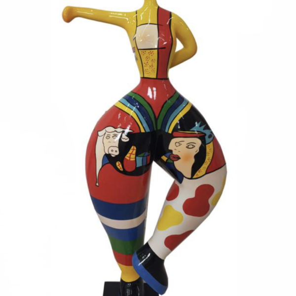 Art NANA Figur  -  132 cm -  Hochglanz Pop-Art - Kunstbemalung a la Picasso