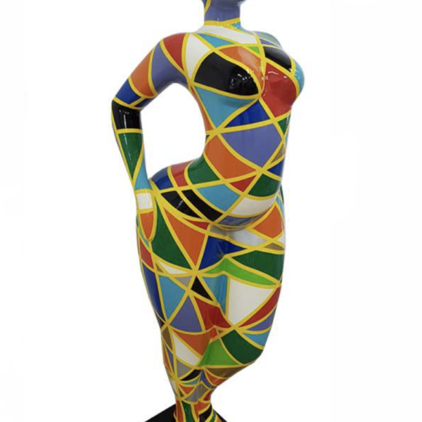 WOMAN Art NANA Figur  -  130 cm -  Hochglanz Lack - Kunstbemalung