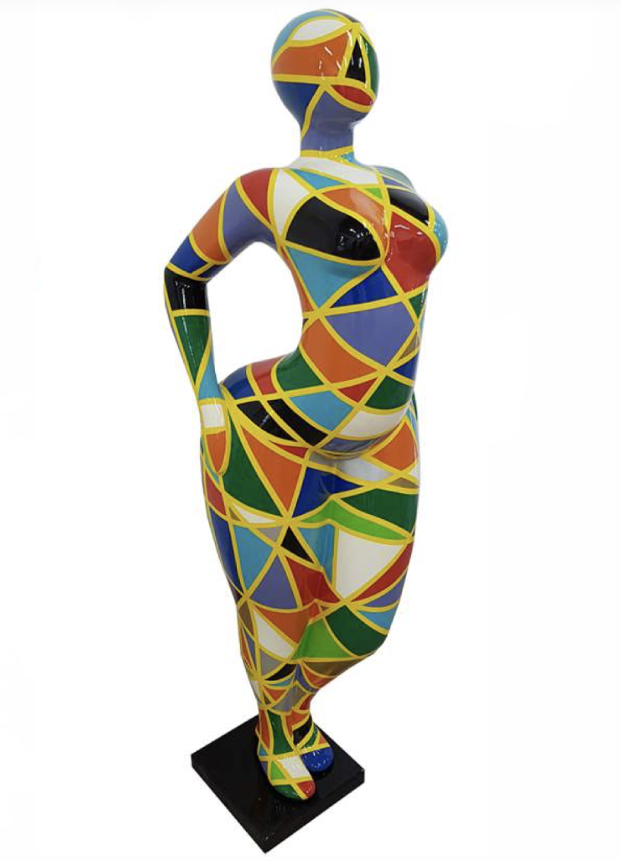 WOMAN Art NANA Figur - 130 cm - Hochglanz Lack - Kunstbemalung