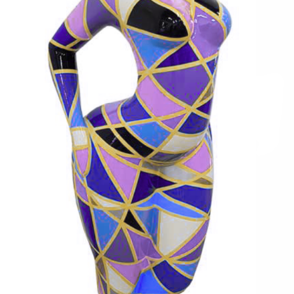 WOMAN Art NANA Figur  -  130 cm -  Hochglanz Lack - Kunstbemalung