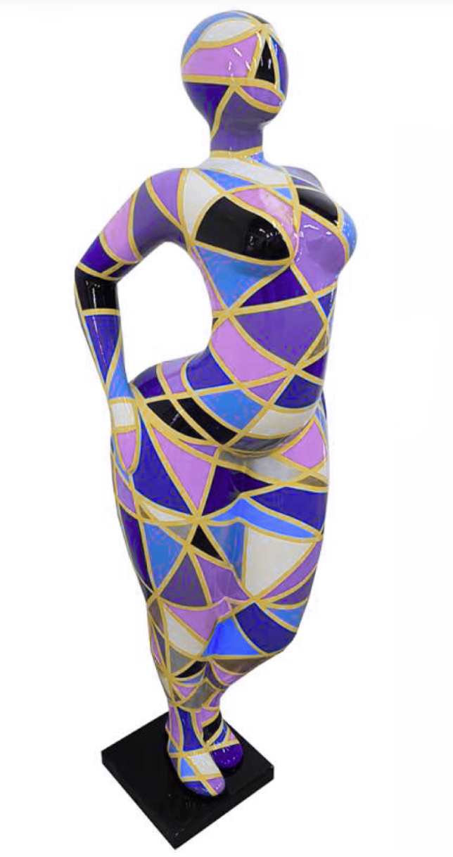 WOMAN Art NANA Figur - 130 cm - Hochglanz Lack - Kunstbemalung