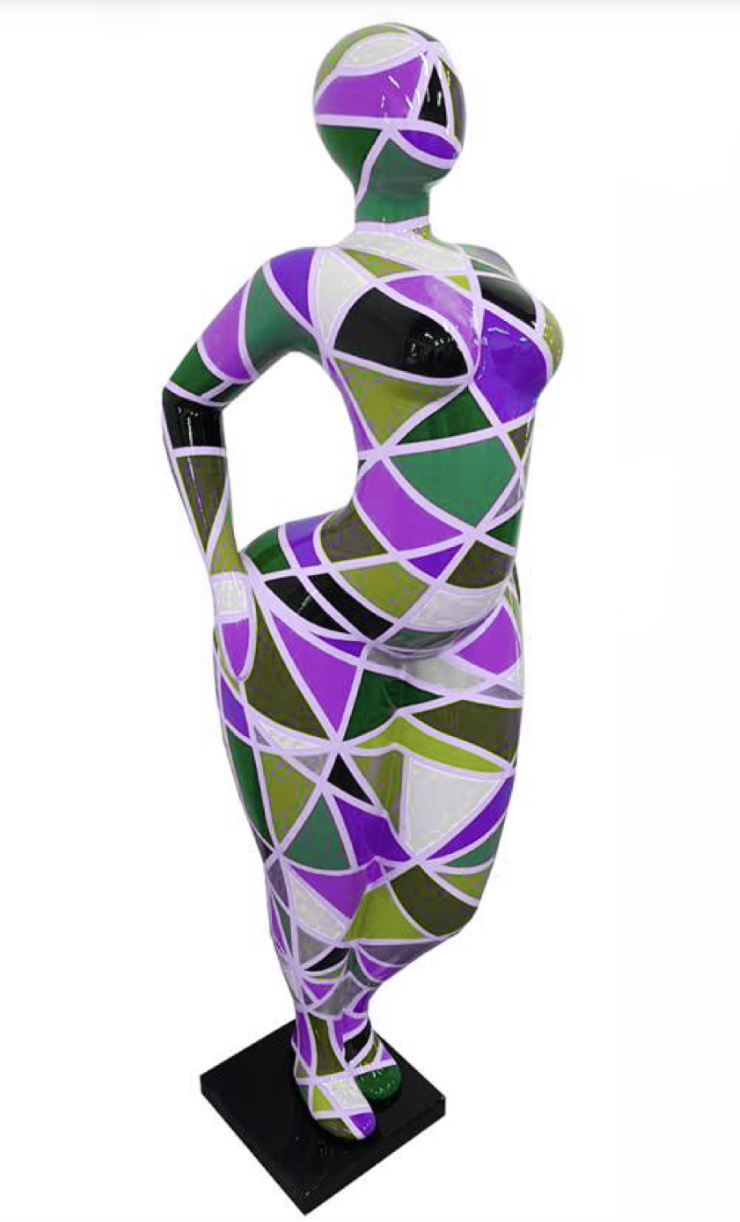 WOMAN Art NANA Figur - 130 cm - Hochglanz Lack - Kunstbemalung