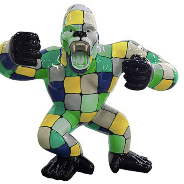 Pop-Art Gorilla  -  XXXL -  214 cm - Hochglanz Lack