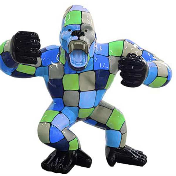 Pop-Art Gorilla  -  XXXL -  214 cm - Hochglanz Lack