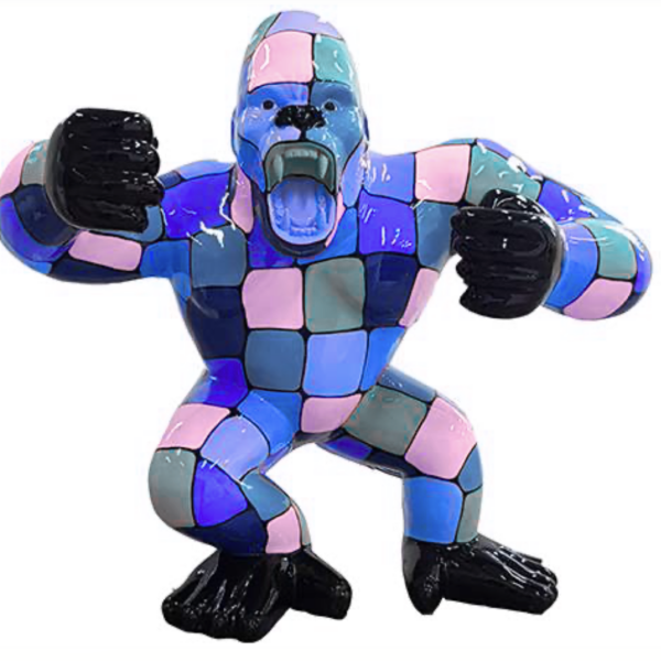 Pop-Art Gorilla  -  XXXL -  214 cm - Hochglanz Lack