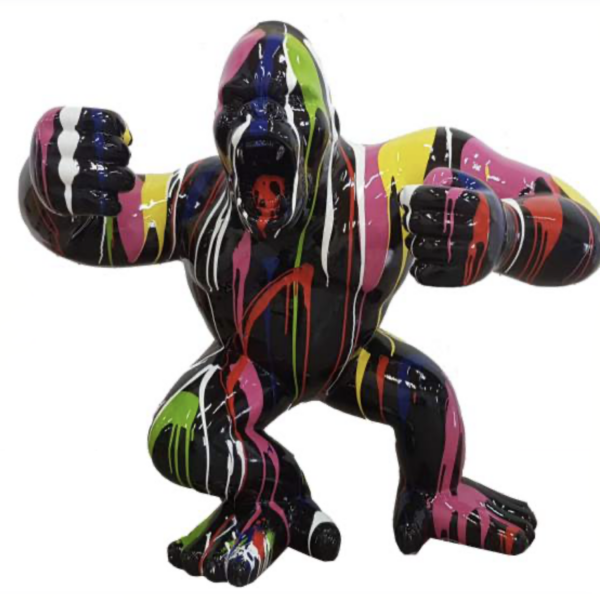 Pop-Art Gorilla  -  XXXL -  214 cm - Hochglanz Lack