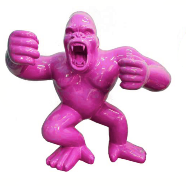 Pop-Art Gorilla  -  XXXL -  214 cm - Hochglanz Lack