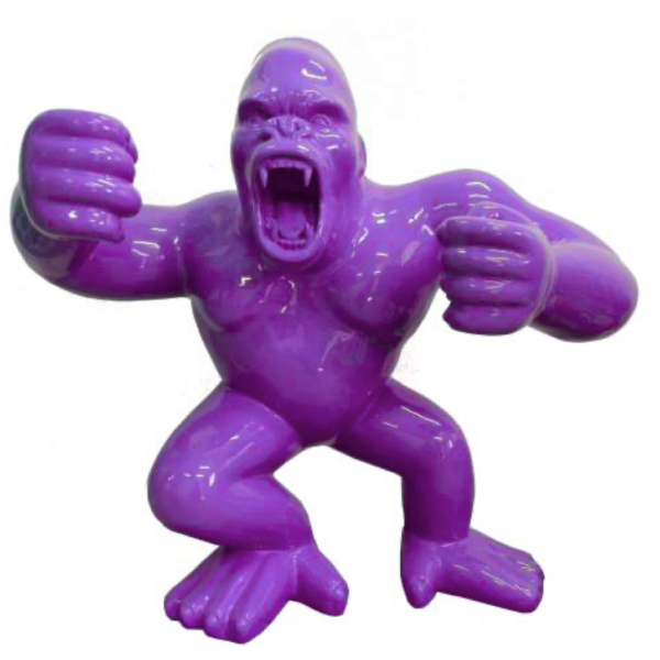 Pop-Art Gorilla  -  XXXL -  214 cm - Hochglanz Lack